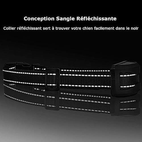 OXFUZZ Collier Anti-aboiement Électrique Chien - 3 Modes Choc/Vibration/Sensibilité Inoffensif pour Chiots et Grandes Ra