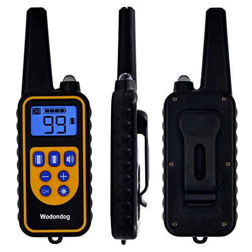 Collier de dressage Wodondog pour chien électrique étanche et rechargeable (Jaune)